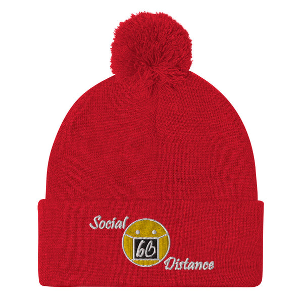 Social Distance Pom-Pom Beanie