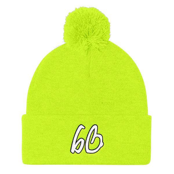 bb Logo Pom Pom Knit Beanie