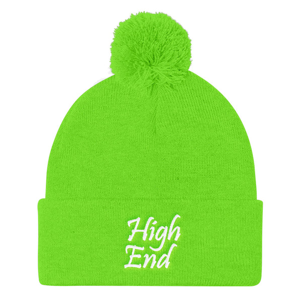 High End Pom Pom Knit Beanie