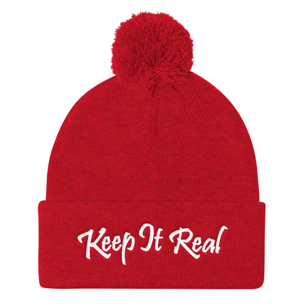 Keep It Real Pom Pom Knit Beanie