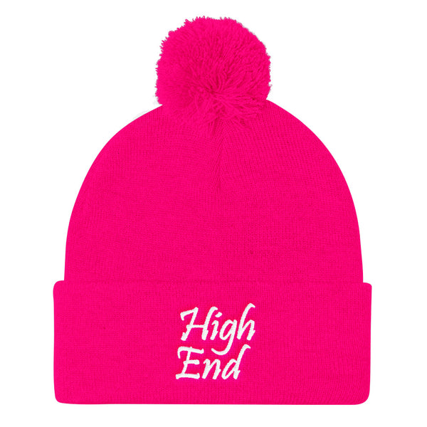 High End Pom Pom Knit Beanie