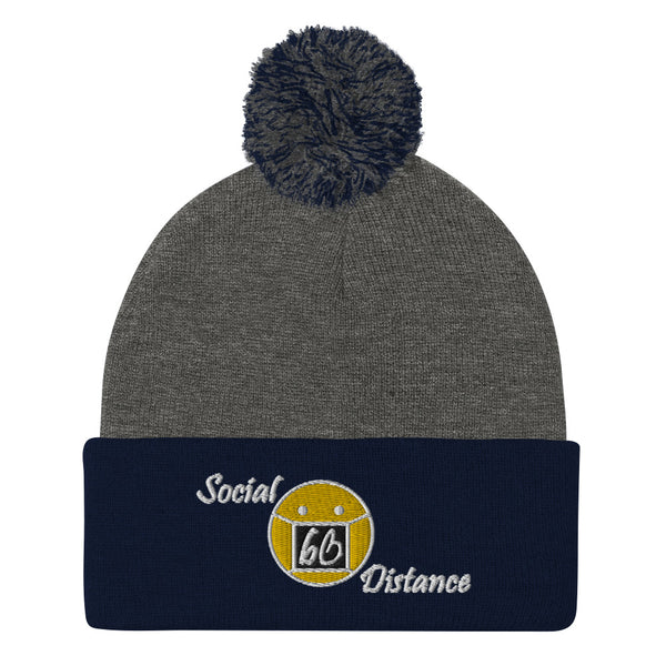 Social Distance Pom-Pom Beanie