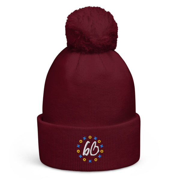 bb XO Logo Pom Pom Beanie