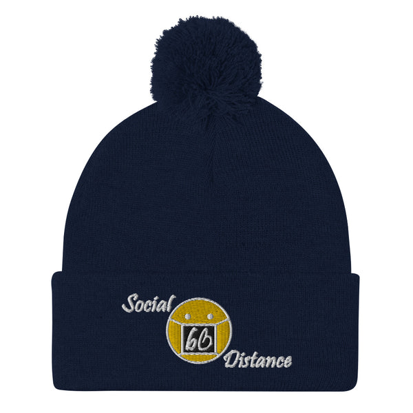 Social Distance Pom-Pom Beanie