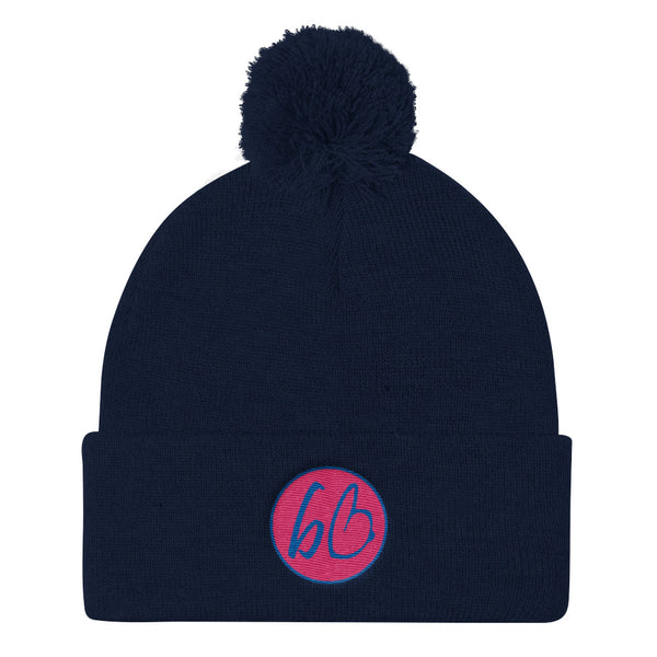 bb Patch Logo Pom Pom Knit Beanie