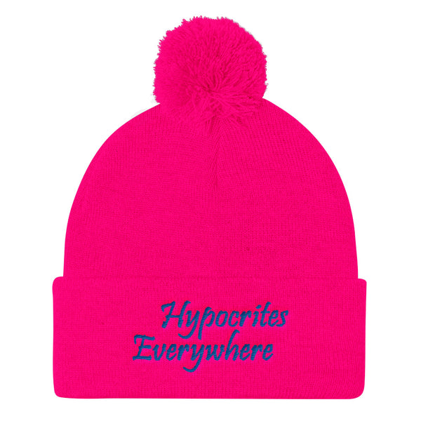 Hypocrites Everywhere Pom Pom Knit Beanie