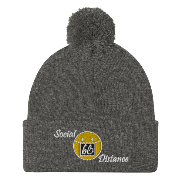 Social Distance Pom-Pom Beanie