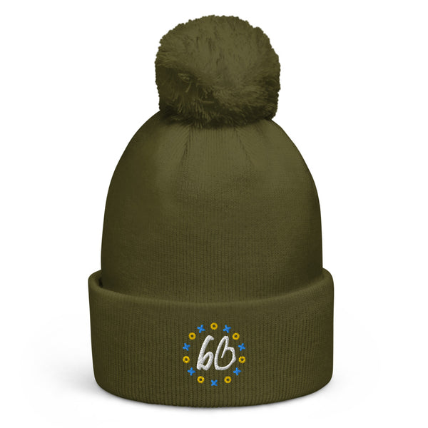 bb XO Logo Pom Pom Beanie