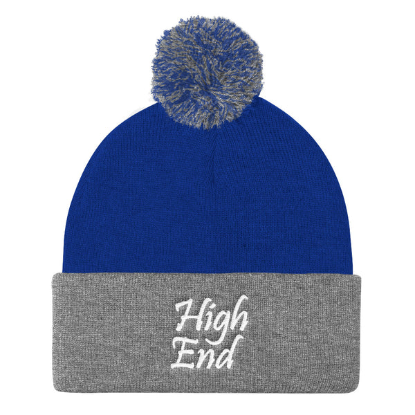 High End Pom Pom Knit Beanie