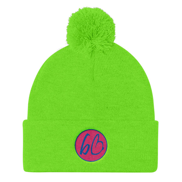 bb Patch Logo Pom Pom Knit Beanie