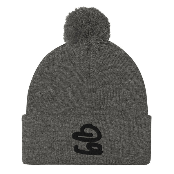 bb Logo On The Side Pom-Pom Beanie