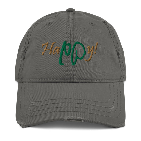 Happy! Distressed Dad Hat