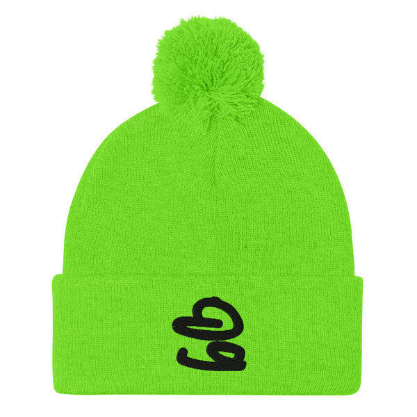 bb Logo On The Side Pom-Pom Beanie