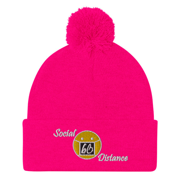 Social Distance Pom-Pom Beanie