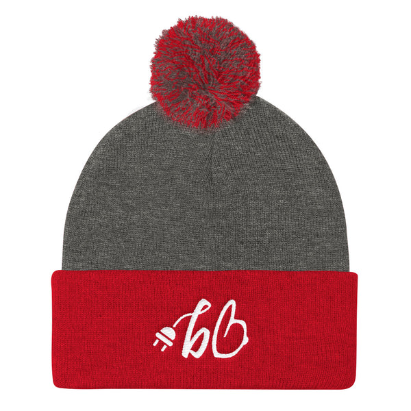 bb The Plug Pom Pom Knit Beanie