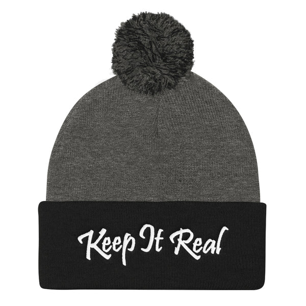 Keep It Real Pom Pom Knit Beanie