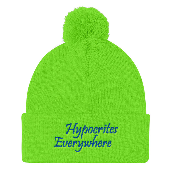 Hypocrites Everywhere Pom Pom Knit Beanie