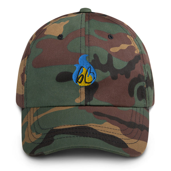 bb Blue/Yellow Flame Dad Hat