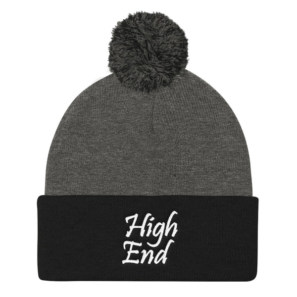 High End Pom Pom Knit Beanie