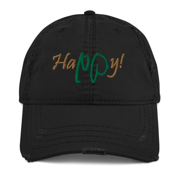 Happy! Distressed Dad Hat