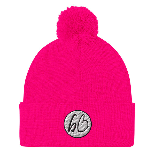 bb Patch Logo Pom-Pom Beanie