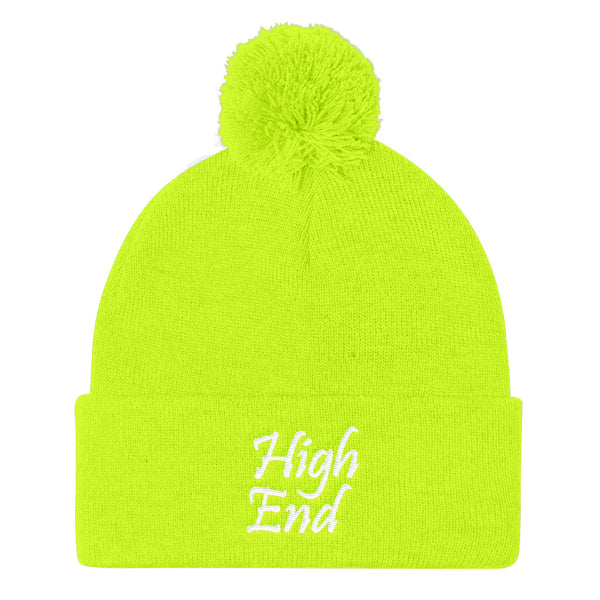 High End Pom Pom Knit Beanie