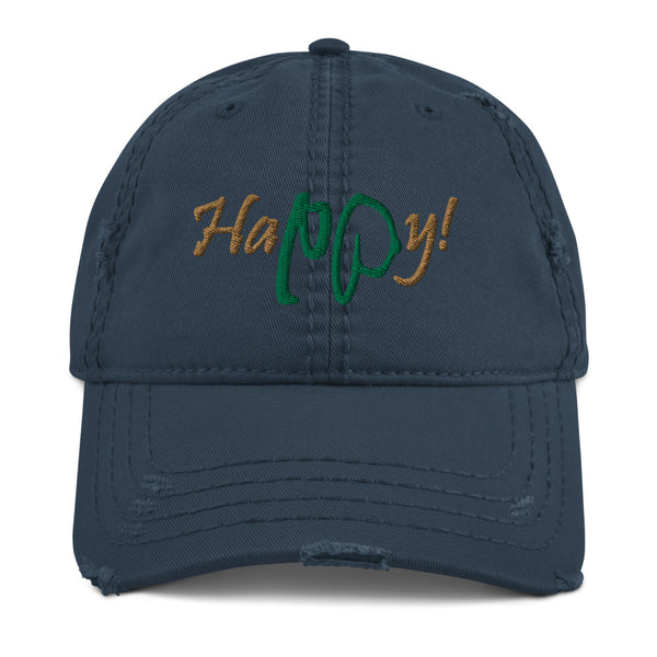 Happy! Distressed Dad Hat