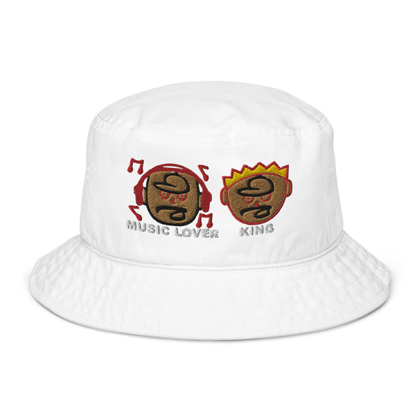 MUSIC LOVER & KING Organic Bucket Hat