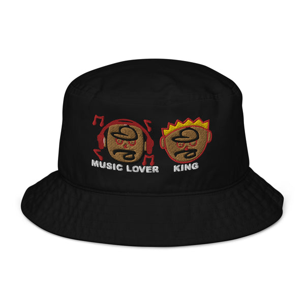 MUSIC LOVER & KING Organic Bucket Hat