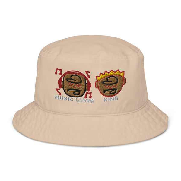 MUSIC LOVER & KING Organic Bucket Hat