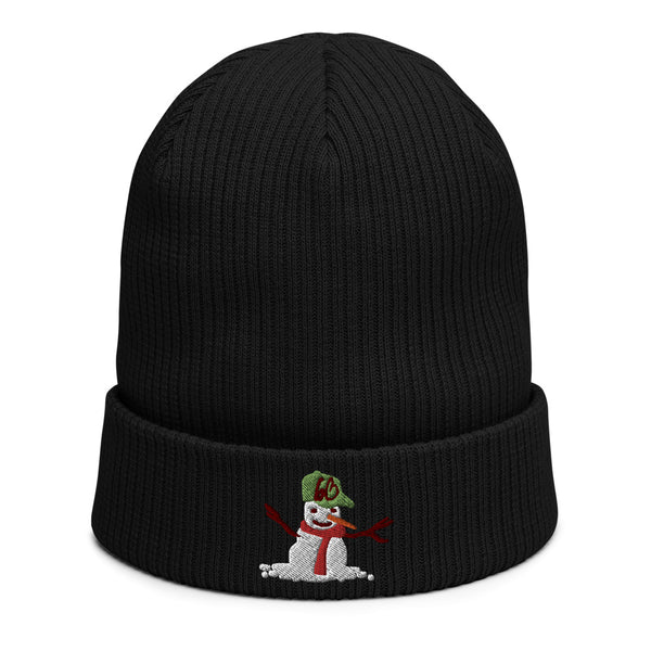 bb Snowman Organic Ribbed Beanie