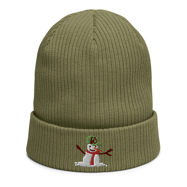 bb Snowman Organic Ribbed Beanie