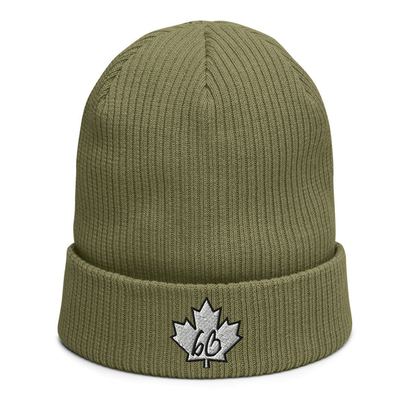 bb In A Maple Leaf Organic Ribbed Beanie