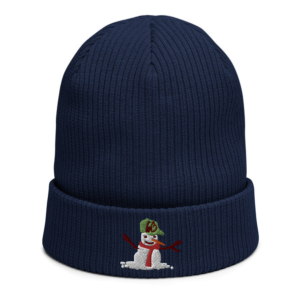 bb Snowman Organic Ribbed Beanie