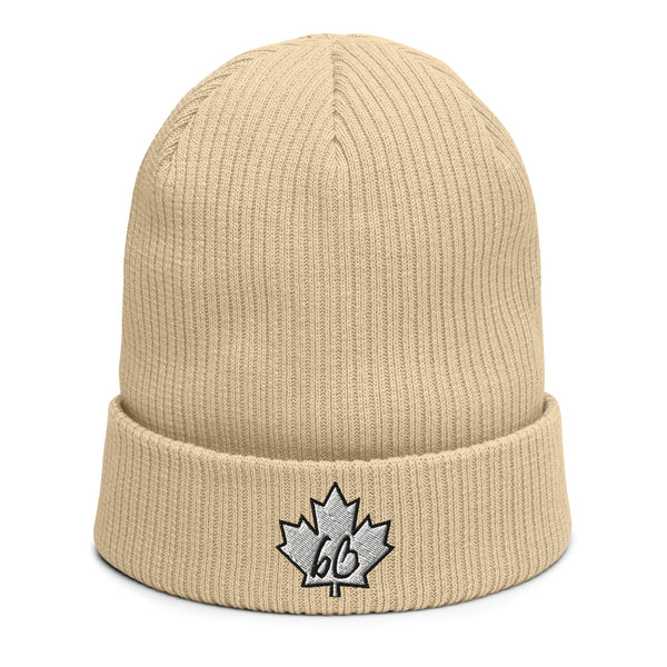 bb In A Maple Leaf Organic Ribbed Beanie