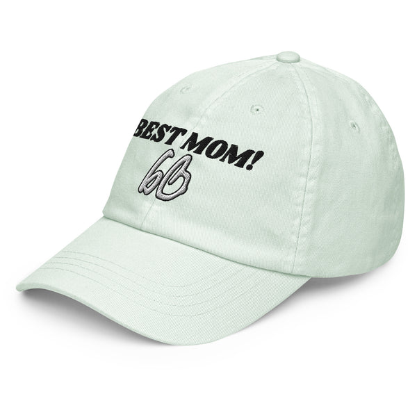 BEST MOM! Pastel Baseball Hat