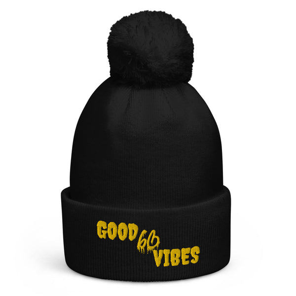 GOOD VIBES bb Pom Pom Beanie