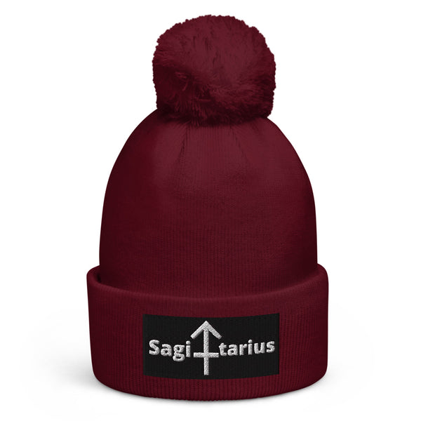 Sagittarius A & K Zodiacs Pom Pom Beanie
