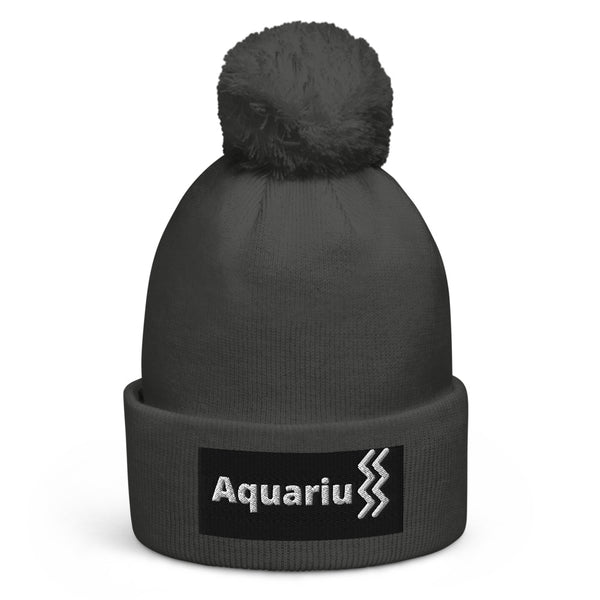 Aquarius A & K Zodiacs Pom Pom Beanie