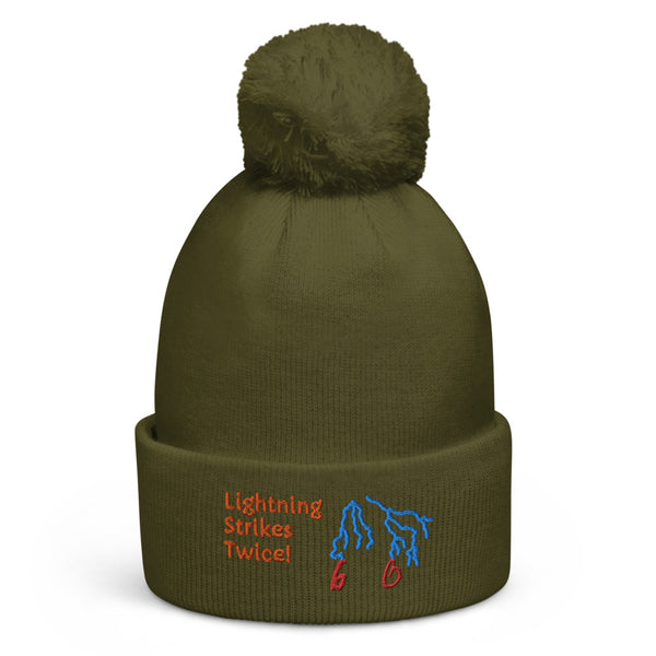 Lightning Strikes Twice Pom Pom Beanie