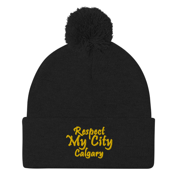 Respect My City Calgary Pom-Pom Beanie
