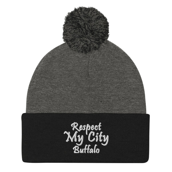 Respect My City Buffalo Pom-Pom Beanie