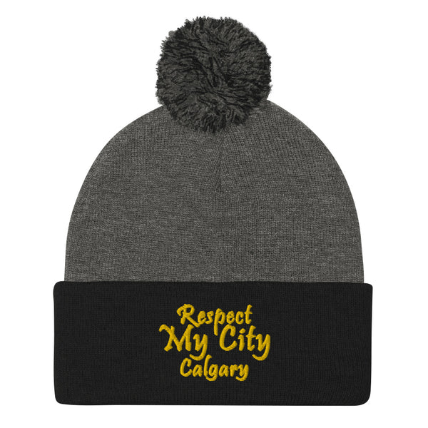 Respect My City Calgary Pom-Pom Beanie