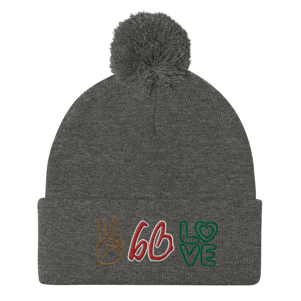 PEACE & LOVE bb Pom-Pom Beanie