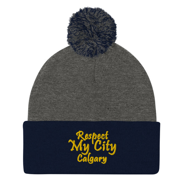 Respect My City Calgary Pom-Pom Beanie