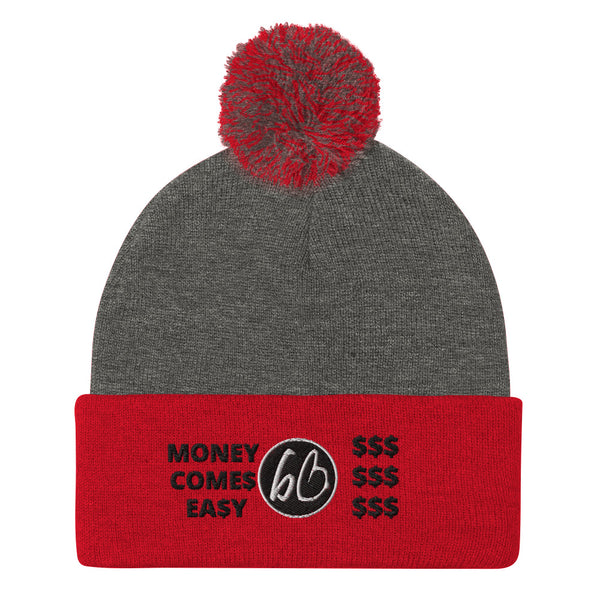 MONEY COME$ EA$Y Pom-Pom Beanie