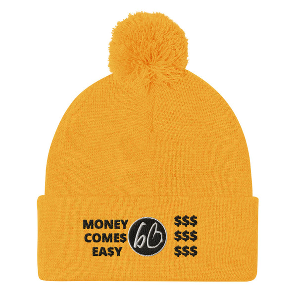 MONEY COME$ EA$Y Pom-Pom Beanie