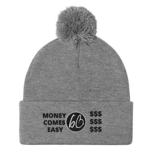 MONEY COME$ EA$Y Pom-Pom Beanie