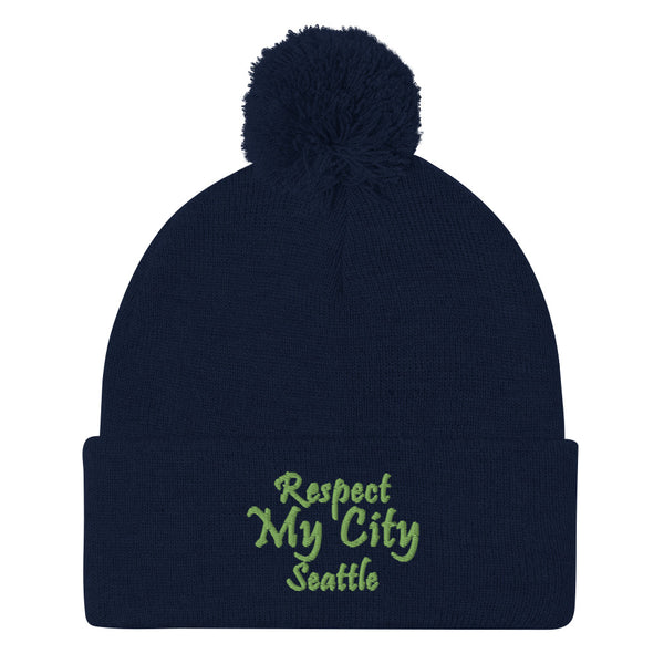 Respect My City Seattle Pom-Pom Beanie