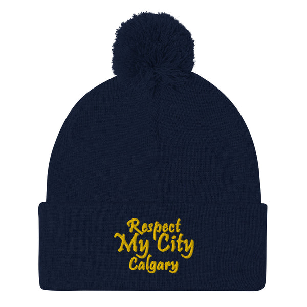 Respect My City Calgary Pom-Pom Beanie